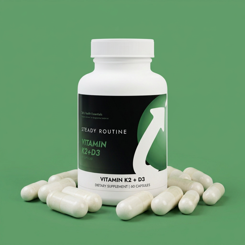 Vitamin K2 + D3 – Bone & Muscle Support (60 Capsules)